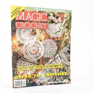 Magic Crochet Magazine Dec 1997 Mats Curtains Lampshade Afghan Carriage